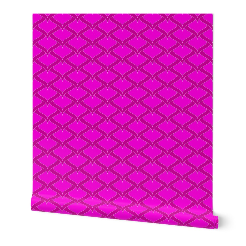  Scaly Dragon Skin Animal Print // Geometric Ogee Cosplay in Pink and Magenta