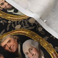Ben Franklin, Abe Lincoln, George Washington, Alexander Hamilton, Thomas Jefferson Bubble Gum Home Decor Print Floral Back