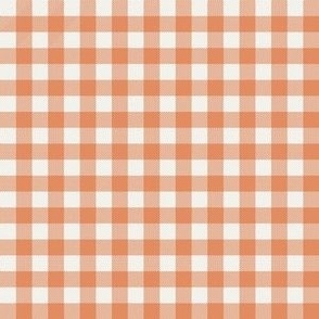 SMALL Pumpkin Pie Check fabric -  pumpkin boho fall tartan check plaid fabric 6in