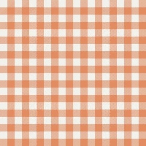 MEDIUM Pumpkin Pie Check fabric -  pumpkin boho fall tartan check plaid fabric 8in