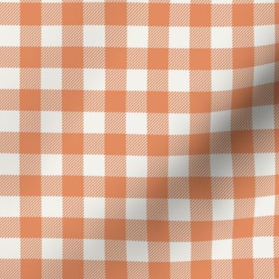 XLARGE Pumpkin Pie Check fabric -  pumpkin boho fall tartan check plaid fabric 12in