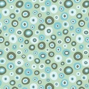 Abstract Green and Blue Polka Dots
