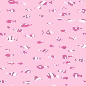 Pattern Pink School of fish