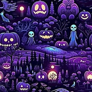 Halloween Purple Pumpkins 