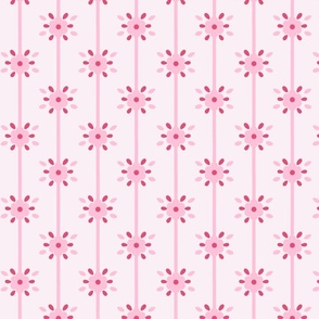 Pink Flower Stripes
