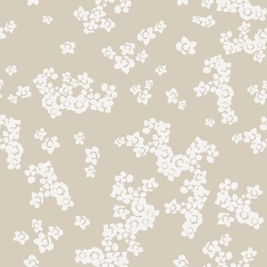 Ditsy Two Tone Floral (Beige) (Jumbo Scale)(24")