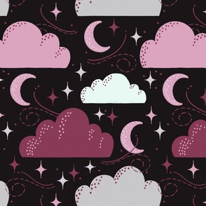 dream clouds in pink