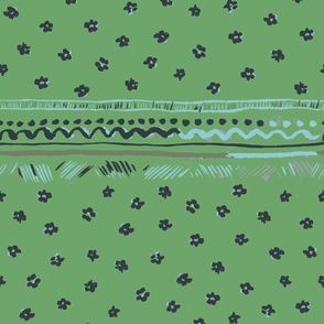 BOHO Tribal_Ditsy floral in Green