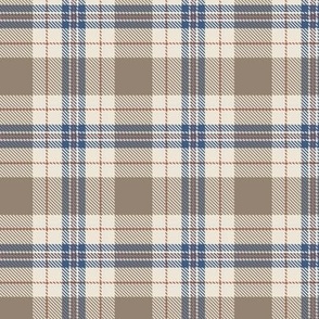 Autumnal Plaid in Fawn and Blue