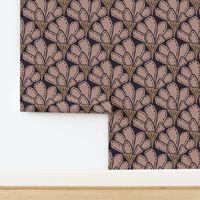 Abstract floral - black, tan, and carmel brown