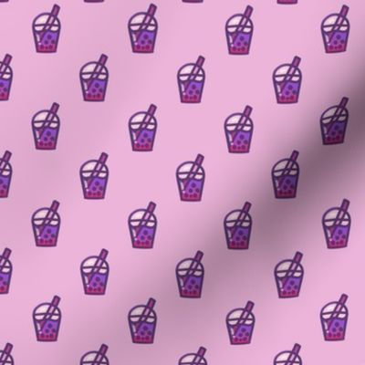 Purple Bubble Boba Tea | Kids Lavender Teens Yummy Summer Drink Taro