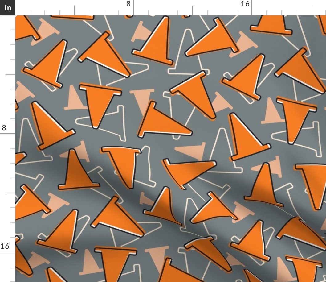 Cones all orange gray