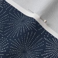 Sea Urchin Shell - Navy Blue (Small Scale)