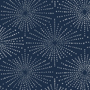 Sea Urchin Shell - Navy Blue (Large Scale)