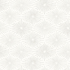 Sea Urchin Shell - Grey on Off-White (Medium Scale)
