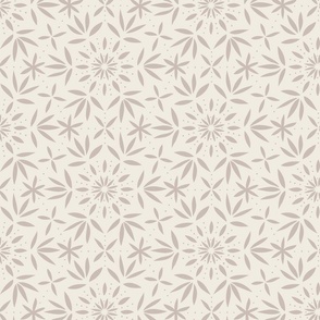 simple floral - creamy white_ silver rust blush - hand drawn
