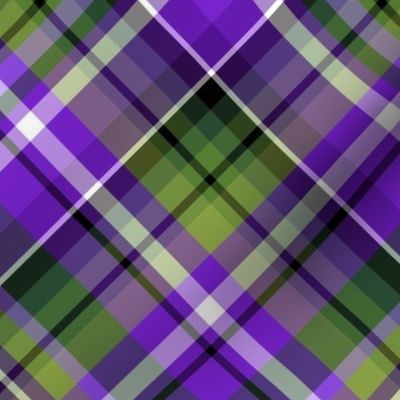 Lavender and Sage Plaid Diamond (medium)