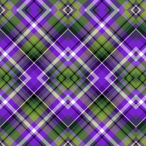 Lavender and Sage Plaid Diamond (medium)