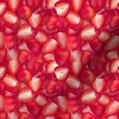 Strawberry Slices Fruit Canning Quilt (Small scale)