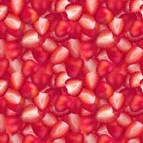 Strawberry Slices Fruit Canning Quilt (Small scale)