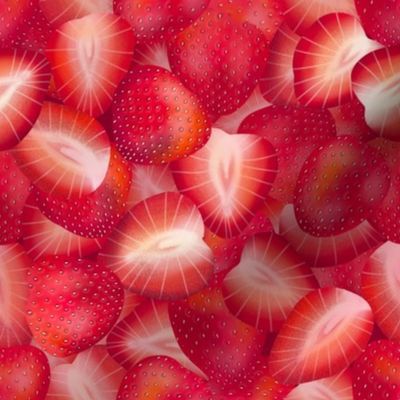 Strawberry Slices Fruit Canning Quilt 