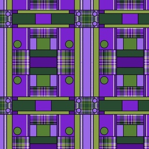 Lavender and Sage Geometric with plaid