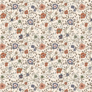 Blue and Blush Florals-Large