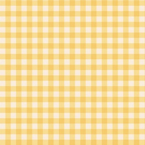 Sunny Yellow Gingham Textured