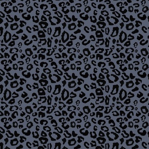 Dark Blue Leopard Print