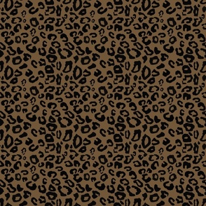 black brown leopard print / ditsy