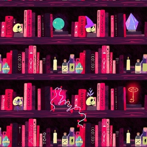 Witchy Bookcase -  mystic fuschia