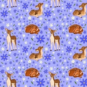 Cute deer and flowers for kids sheets