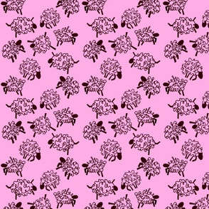 Pink sheep doodles