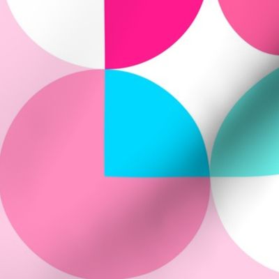 LARGE - Bold Abstract Minimal Summer Dots 2. Pink, aqua, blue #barbiecore #pink #barbielove #party