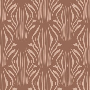 Abstract Zebra Stripes Animal Print Warm Neutral, Earthy Tones_Leather 12x12