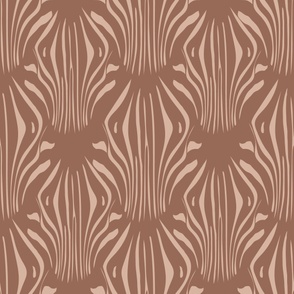 Abstract Zebra Stripes Animal Print Warm Neutral, Earthy Tones_Leather_ Jumbo
