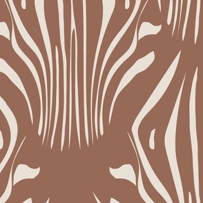 Abstract  Zebra Stripes Animal Print Warm Neutral_Leather_Soapstone_Jumbo