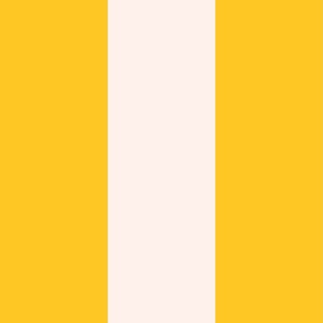 Jumbo large vertical yellow  and off white stripe
