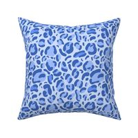 Blue leopard print