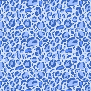 Blue leopard print