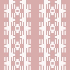 MVDL - Funky Art Deco Stripes with Minimalist Background in Mauve Tone Pastel and White - 4 inch repeat