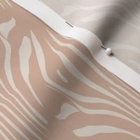 Abstract Zebra Stripes Animal Print Warm Neutral, Earthy Tones_ Cashmere_Soapstone_12x12