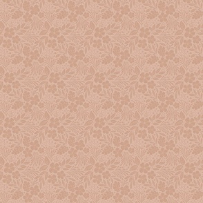 Moody Floral - sienna blush - small micro scale