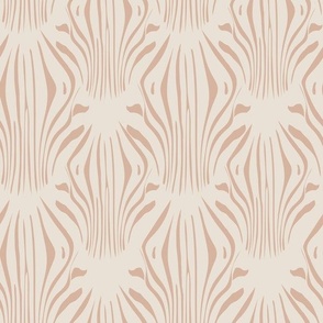 Abstract Zebra Stripes Animal Print Warm Neutral, Earthy Tones_Soapstone   12x12