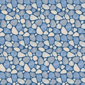Pebble Serenity Stone Pattern Beauty Of Nature In Neutral Blue Beige And Grey Colors  Extra Small