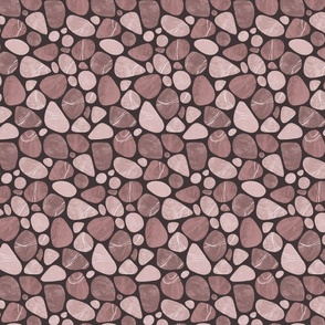 Pebble Serenity Stone Pattern Beauty Of Nature In Neutral Puce Pink Colors  Extra Small