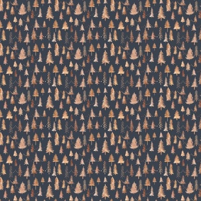 Copper Trees - Small -  Navy