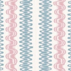 Ikat Stripe Light Pink and Light Blue