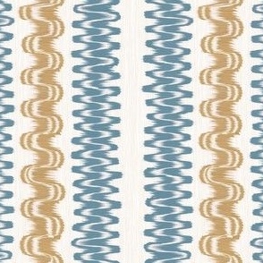 Ikat Stripe Sky and Gold