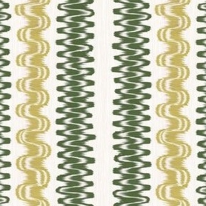 Ikat Stripe Green and Yellow